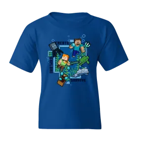 Minecraft Create, Explore, Survive Kids Short Sleeve T-Shirt