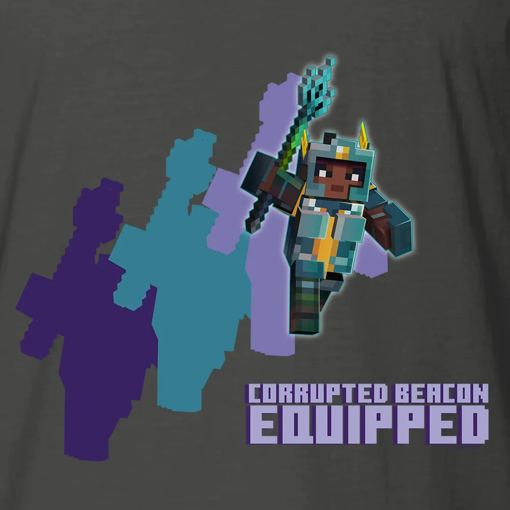 Minecraft Dungeons Corrupted Beacon Equipped Adult T-Shirt