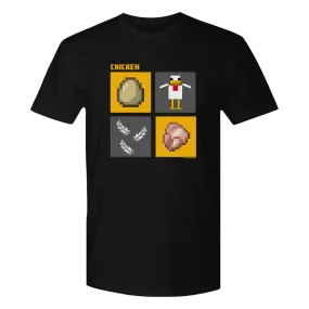 Minecraft Evolution of the Chicken Adult Short Sleeve T-Shirt