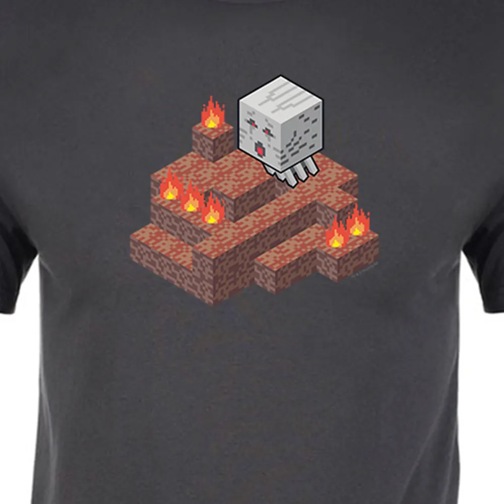 Minecraft Fire Ghast Adult Short Sleeve T-Shirt