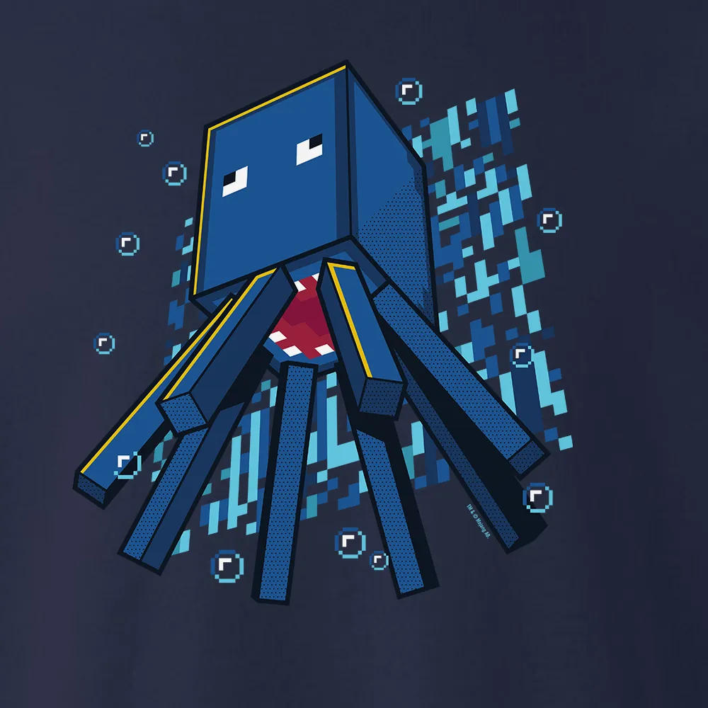 Minecraft Jolly Mobs Squid Fleece Crewneck Sweatshirt