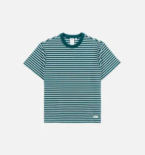 Nanamica Striped Mens Short Sleeve Shirt - Green