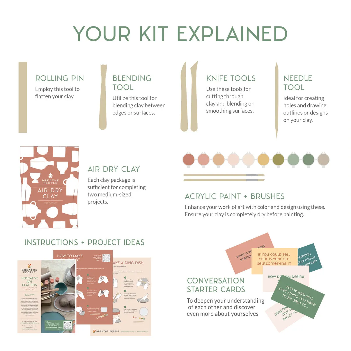 NEW! Deluxe Clay Date Activity Kit For Two by Breathe People