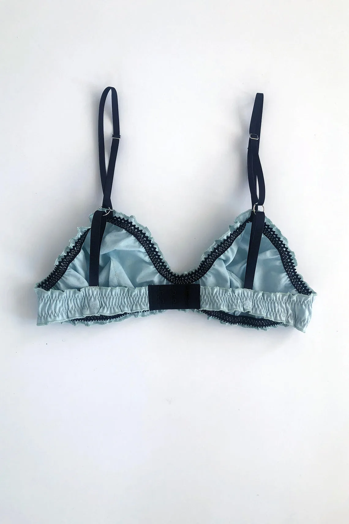 Oleander Bralette in Upcycled Vintage Solid Blue