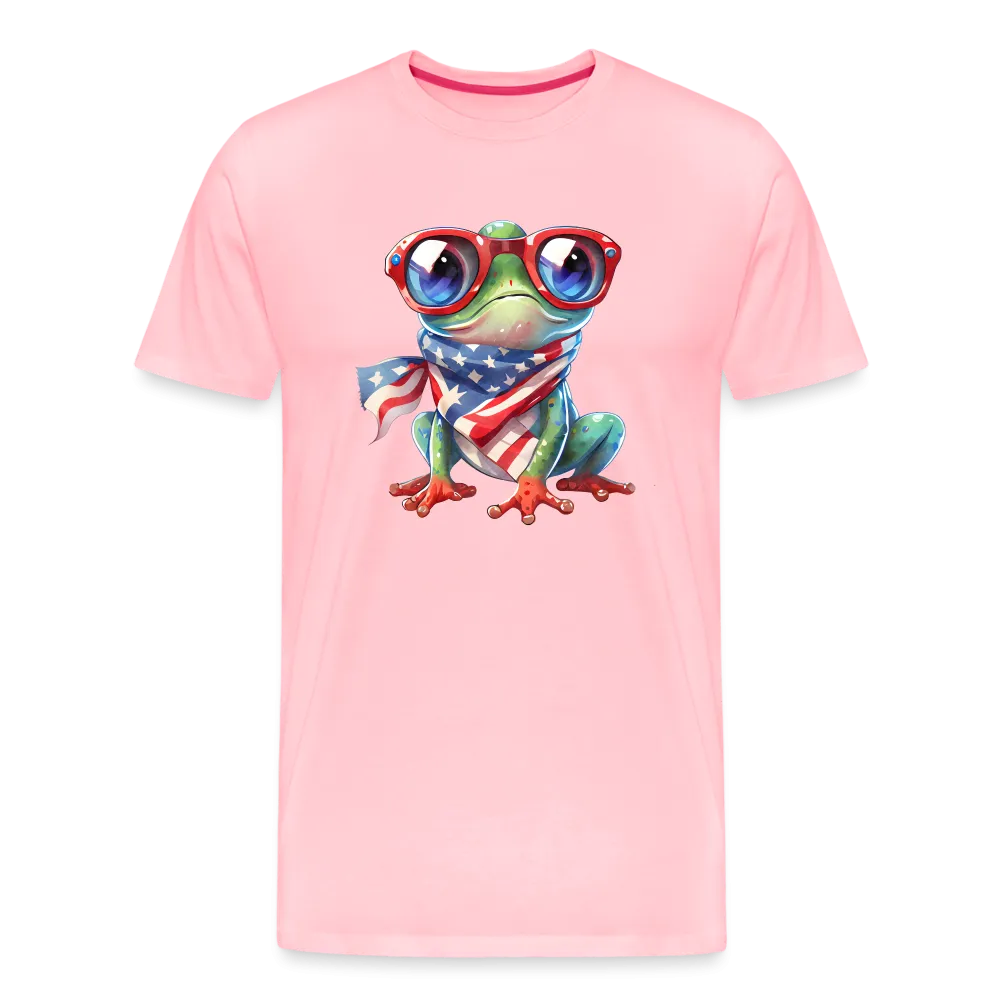 "Frogs 'n Flags" - Quirky Patriotic Men's Premium T-Shirt