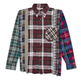 Rebuild by Flannel Shirt 7 Cuts Shirt - Red/Forest