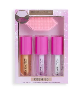 Revolution - Set de aceites para labios Kiss & Go