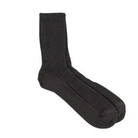 ROTOTO WASHI / RECYCLED COTTON RIB SOCKS D.GRAY