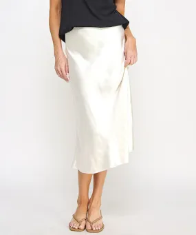 Satin Skirt - Pearl