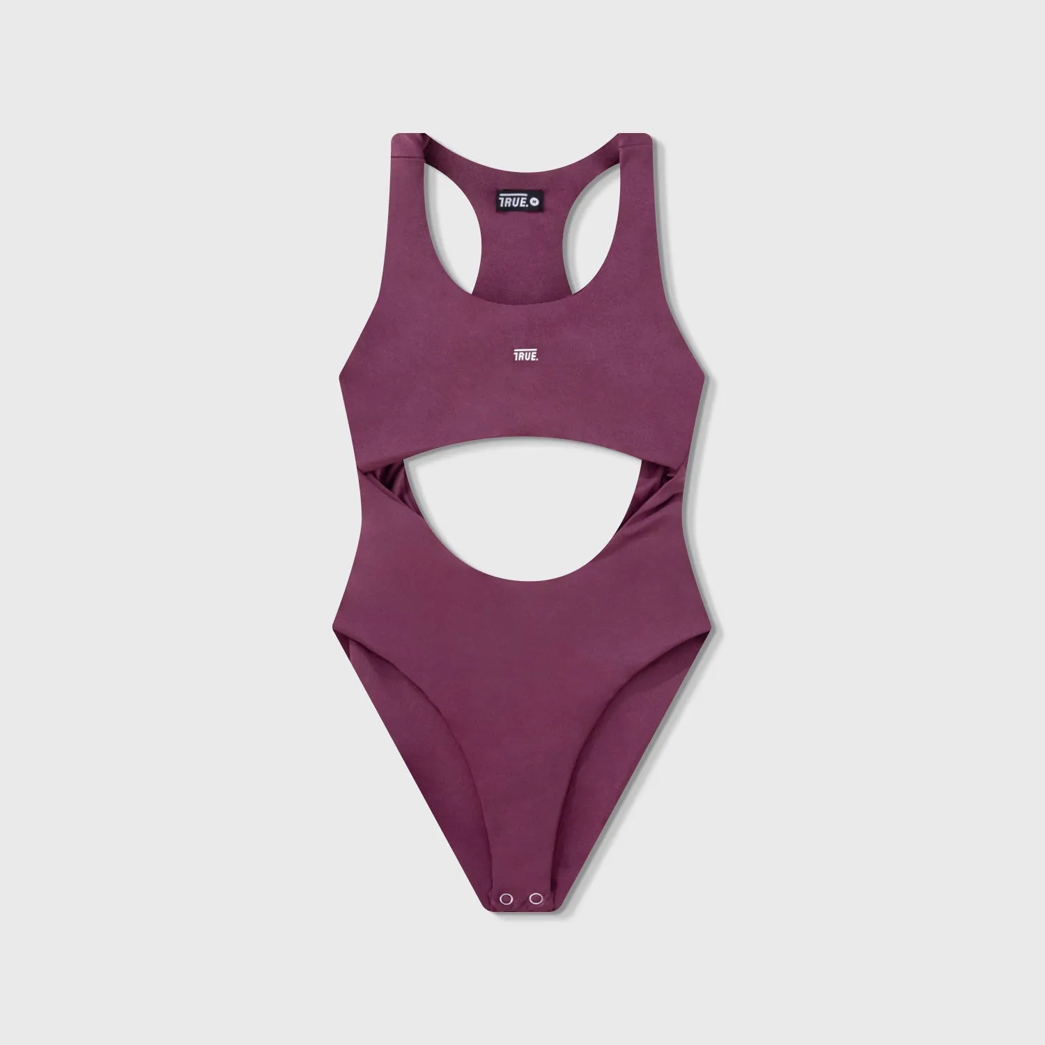 Shine High-Cut Bodysuit - Plum