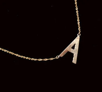 Sideways Initial Necklace-Audrina Patridge-Rope Chain