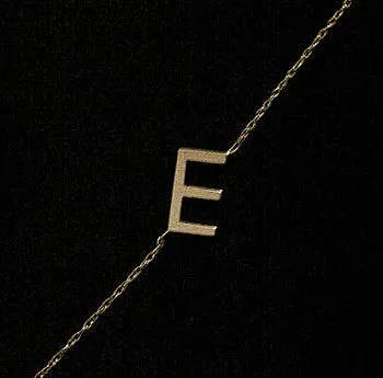 Sideways Initial Necklace-Audrina Patridge-Rope Chain