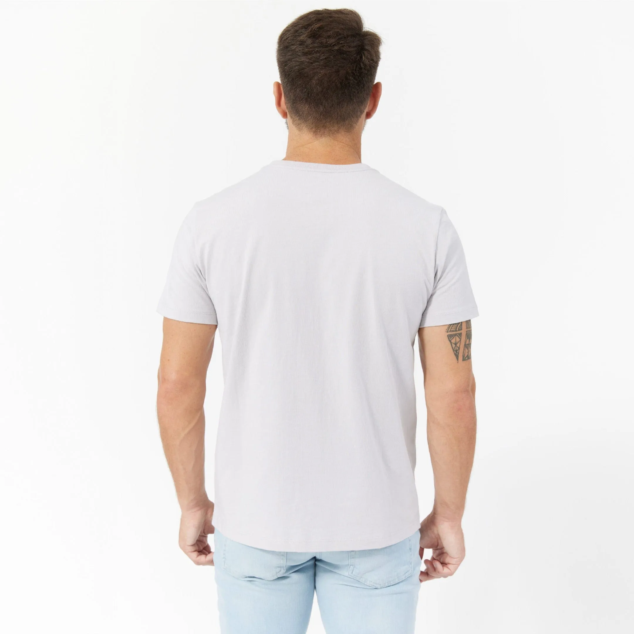 Space Grey Pima Cotton Crew Neck Tee