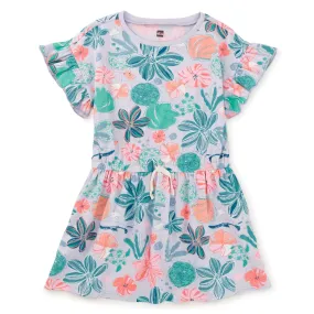 Tea Collection Garden Under The Sea Tie Waist Ruffle Dress