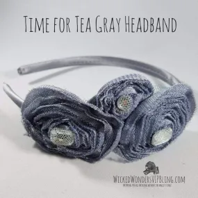 Time for Tea Gray Headband