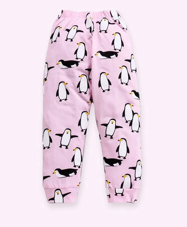 Ventra  Girls Penguin Pink Nightwear