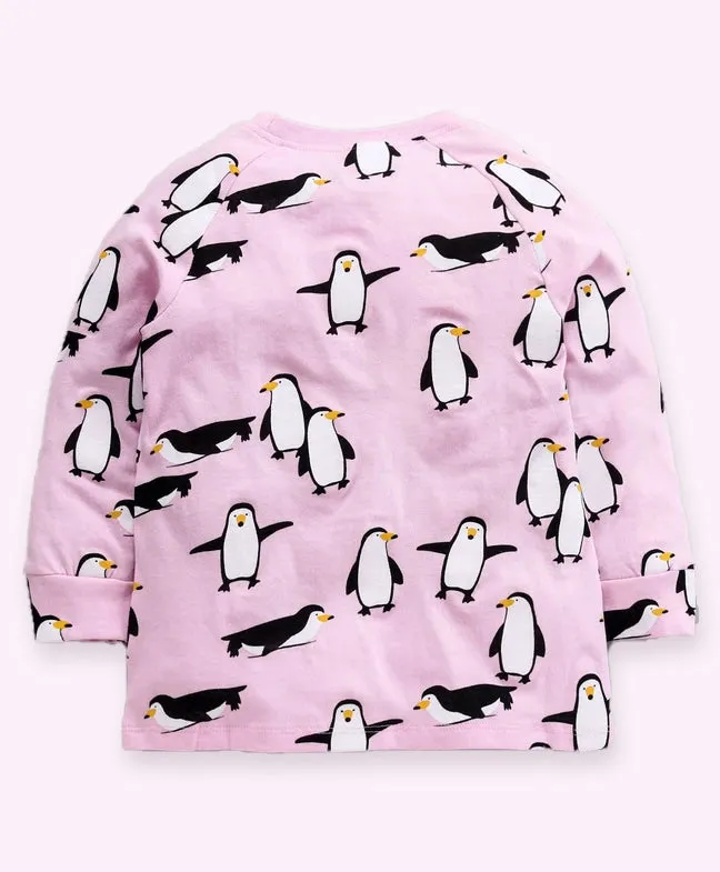 Ventra  Girls Penguin Pink Nightwear