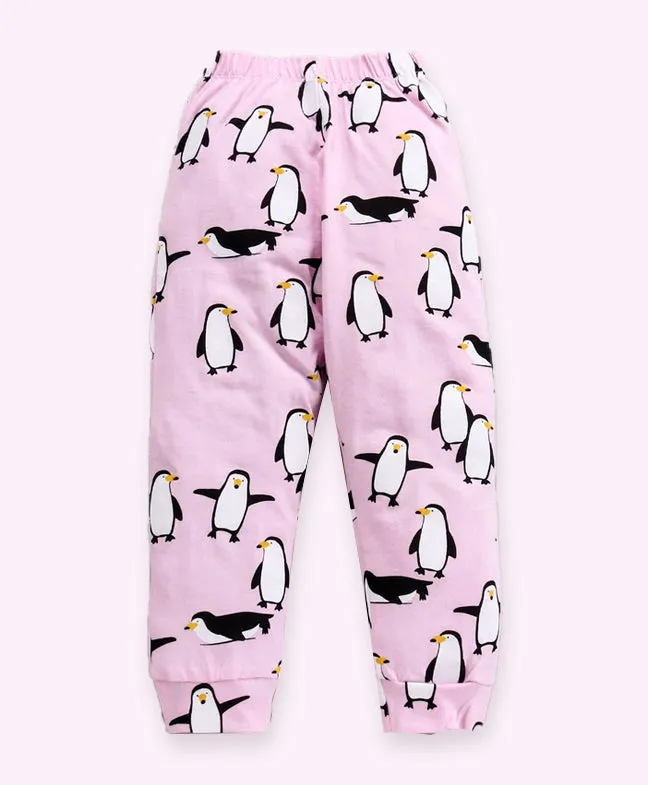 Ventra  Girls Penguin Pink Nightwear